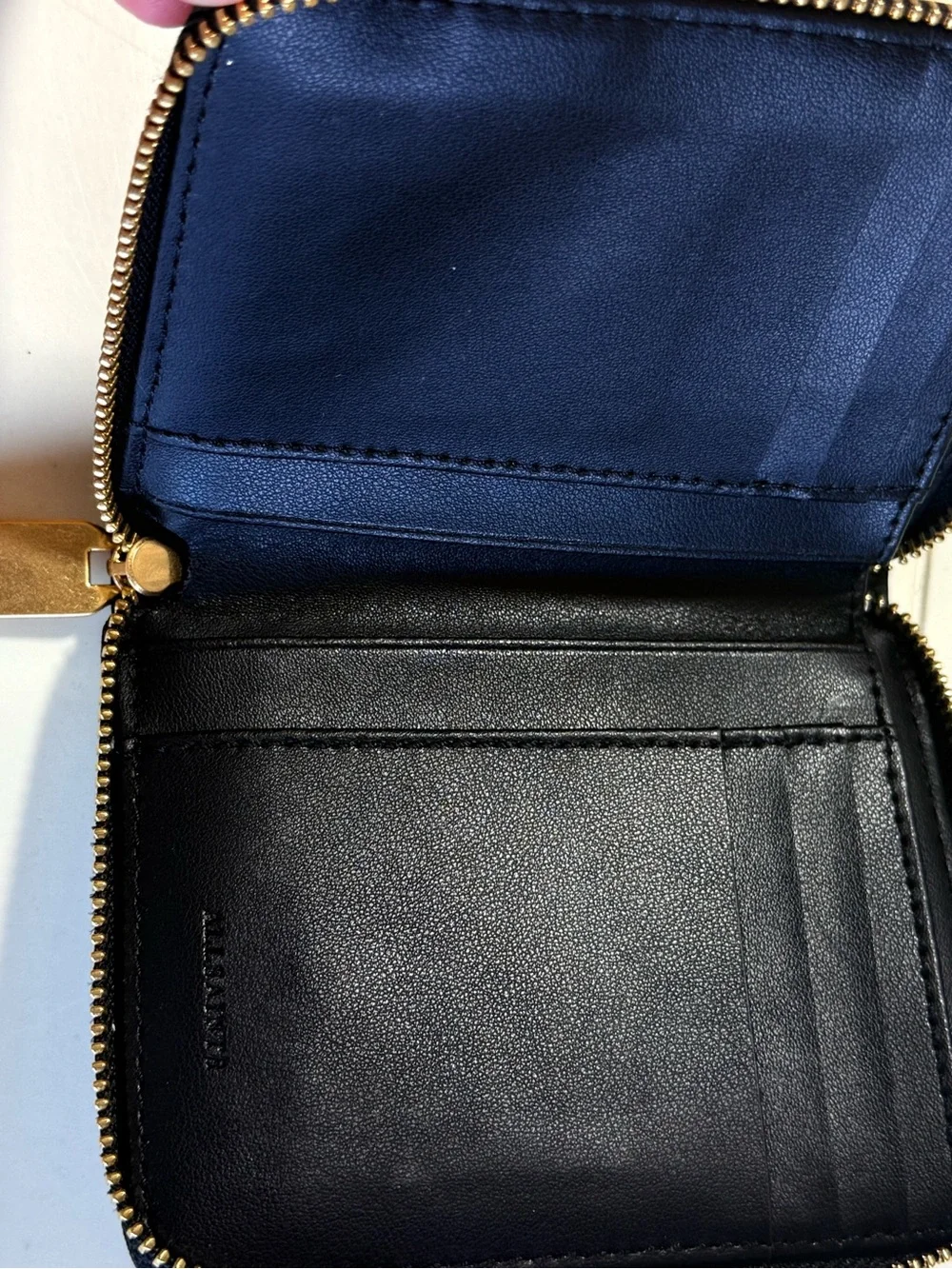 All Saints Lena Hex Zip Wallet Leather